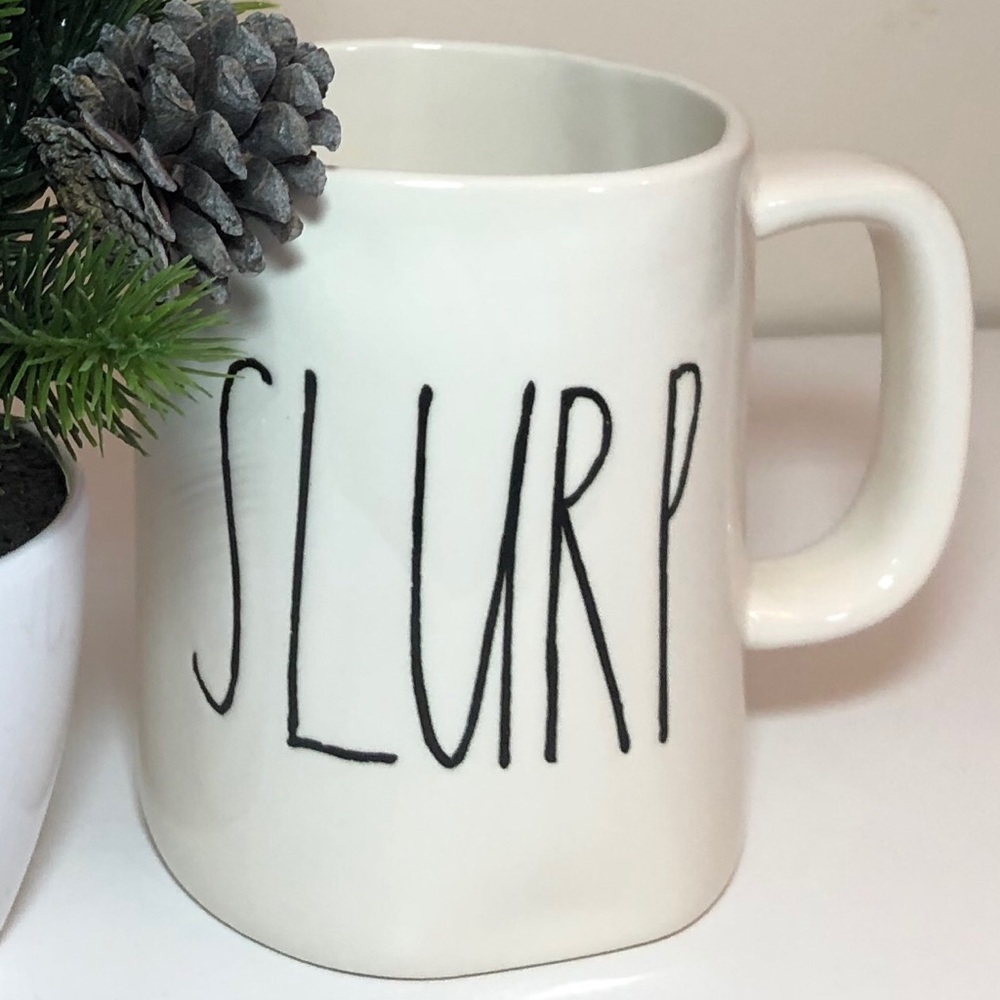 Rae Dunn “SLURP” Coffee Tea Mug Cream White